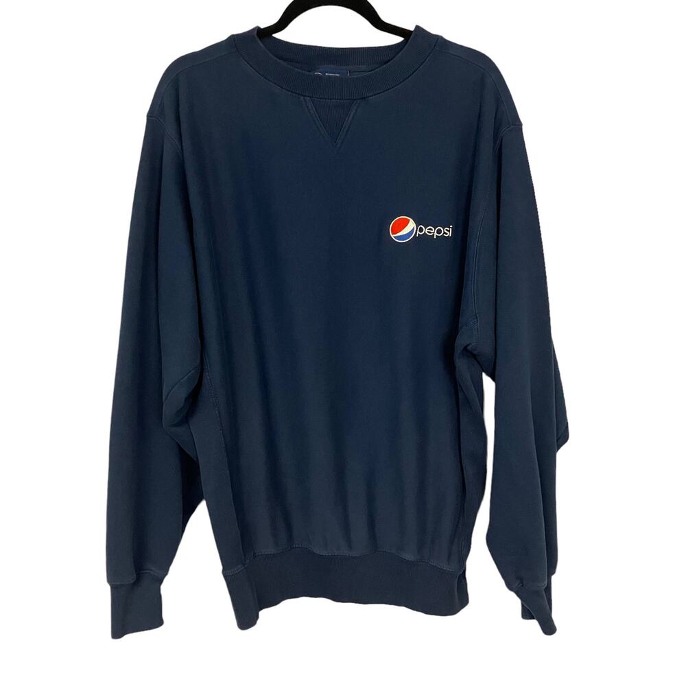 Vintage Pepsi Aramark Employee Blue Sweatshirt Size Medium